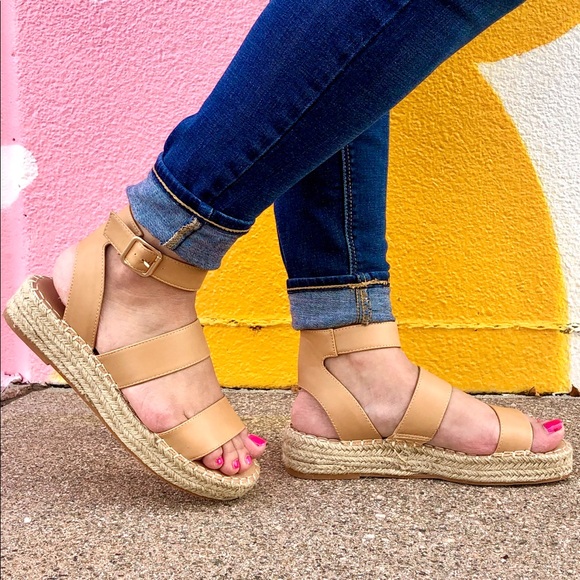 Butterscotch Tan Espadrille Sandals - Picture 5 of 10